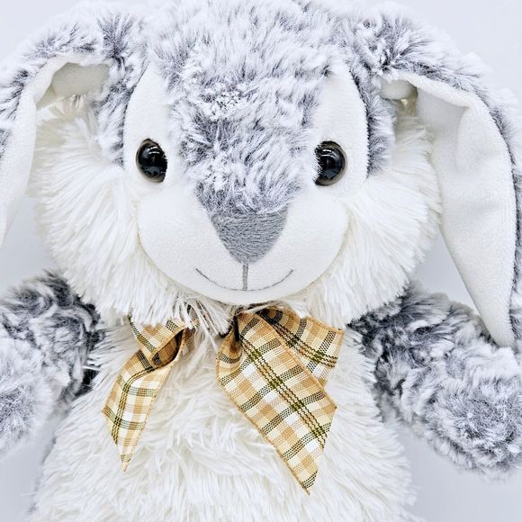 Homerbest Bunny Rabbit Plush Easter Grey White  Sitting Stuffed Animal Toy 10” - Picture 3 of 8